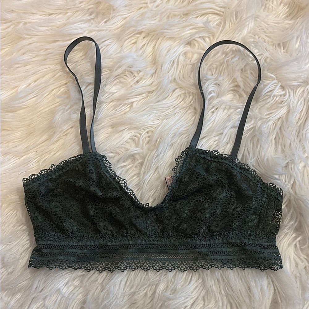 Victoria's Secret Olive Green Lace Bralette